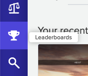 Leaderboard icon in Silktide's sidebar